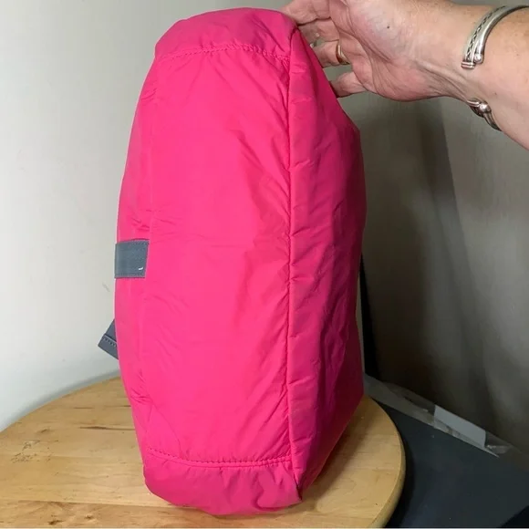 Puma Retro Sport Nylon Crossbody Hot Pink Shoulder Bag Ajustable Strap Tote Y2K - Picture 7 of 15